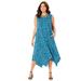 Plus Size Women's AnyWear Reversible Criss-Cross V-Neck Maxi Dress by Catherines in Waterfall Kaleidoscope (Size 5X)