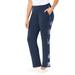 Plus Size Women's French Terry Motivation Pant by Catherines in Navy Floral (Size 6X)