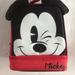 Disney Accessories | Disney 2 Compartment Canvas Lunch Box Winking Mickey Mouse | Color: Black/Red | Size: O/S