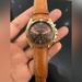 Michael Kors Accessories | Michael Kors Chronograph Leather Strap Unisex Watch | Color: Brown/Cream | Size: Os