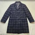 J. Crew Jackets & Coats | New Mens 46r J Crew Ludlow Topcoat In Navy Grey Plaid Wool Blend Top Coat | Color: Blue/Gray | Size: 46r