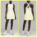 Lululemon Athletica Dresses | Lululemon Court Crush Dress-Cross Court Electric Lemon Multi-10 | Color: White/Yellow | Size: 10