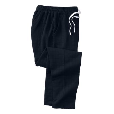 Men's Big & Tall Quilted open bottom sweatpant by KingSize in Black (Size 3XL)