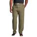 Men's Big & Tall Quilted open bottom sweatpant by KingSize in Heather Olive (Size 3XL)