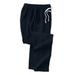Men's Big & Tall Quilted open bottom sweatpant by KingSize in Black (Size 4XL)