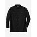 Men's Big & Tall Long-sleeve pocket sport shirt by KingSize in Black (Size 6XL)