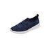 Extra Wide Width Men's Athletic Knit Stretch Sneaker by KingSize in Navy Marl (Size 11 EW)