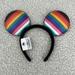 Disney Accessories | Mickey Mouse Ear Headband For Adults Disney Pride Collection | Color: Black/Red | Size: Os