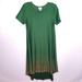 Lularoe Dresses | Lularoe Short Sleeve High Low Midi Dress | Color: Gold/Green | Size: Xxs