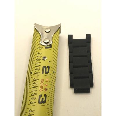 Michael Kors Jewelry | Michael Kors Watch Parts Partial Band No Clasp Rubber Links Black 18mm Pj370 | Color: Black | Size: One Size