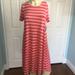 Lularoe Dresses | Lularoe Carly Nwt Swing Xs Dress Striped Red White | Color: Red/White | Size: Xs