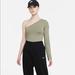 Nike Tops | New $55 S & M Women’s Nike Sportswear Asymmetrical Long-Sleeve Top | Color: Black/Green | Size: S