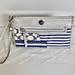 Coach Bags | Coach Wallet Wristlet "Blue Denim" Patchwork Poppy Silver Leather Trim Dbl.Zip | Color: Blue/Silver | Size: Os