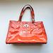 Coach Bags | Coach Coral Peach Patent Leather Coach Tote Handbag Purse | Color: Pink/Red | Size: Os