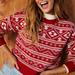 American Eagle Outfitters Sweaters | American Eagle Fair Isle Sweater | Color: Red/White | Size: M