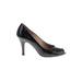 BP. Heels: Pumps Stilleto Cocktail Black Print Shoes - Women's Size 5 - Round Toe