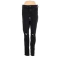 American Eagle Outfitters Jeggings - Mid/Reg Rise: Black Bottoms - Women's Size 4 - Black Wash