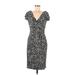 Lauren by Ralph Lauren Casual Dress: Black Print Dresses - Women's Size 6