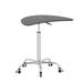Adjustable Height Tempered Glass Standing Desk/Laptop Stand, with Lockable Wheels