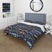 Designart "Video Games Spots Blue Popart" Yellow Modern Bedding Set With Shams