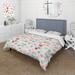 Designart "Blue And Pink Funky Polka Dot Delights" Blue Abstract Bedding Cover Set With 2 Shams