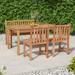 vidaXL Patio Dining Set Dining Table and Chairs Furniture Set Solid Wood Teak - 59.1" x 35.4" x 30.3"