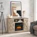 TV Stand with Electric Fireplace Fits TVs up to 50-Inches