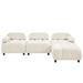 Reversible Chaise Sofa, L-shaped Sectional Sofa with Ottoman, Upholstery Modular Convertible Sectional Couch for Living Room