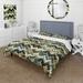 Designart "Camouflage Green And Brown Wave" Modern Bed Cover Set With 2 Shams