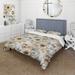 Designart "Vintage Ornamental Corners Victorian Pattern III" Damask Bedding Set With Shams