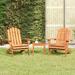 vidaXL 3 Piece Adirondack Patio Lounge Set Solid Wood Acacia