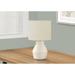 Monarch Specialties 17"h Table Lamp Cream Ceramic Ivory Modern - 16.5