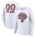 Unisex Fanatics Branded White New Jersey Devils Personalized Name & Number Leopard Print Long Sleeve T-Shirt