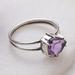 'High-Polished 3-Carat Trillion Amethyst Single Stone Ring'