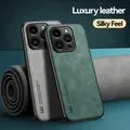 Étui en cuir magnétique de luxe pour iPhone coque souple antichoc support de voiture iPhone 15 14