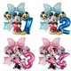 Décor de fête d'anniversaire Disney Minnie Mouse pour garçons et filles ballon à air pour enfants