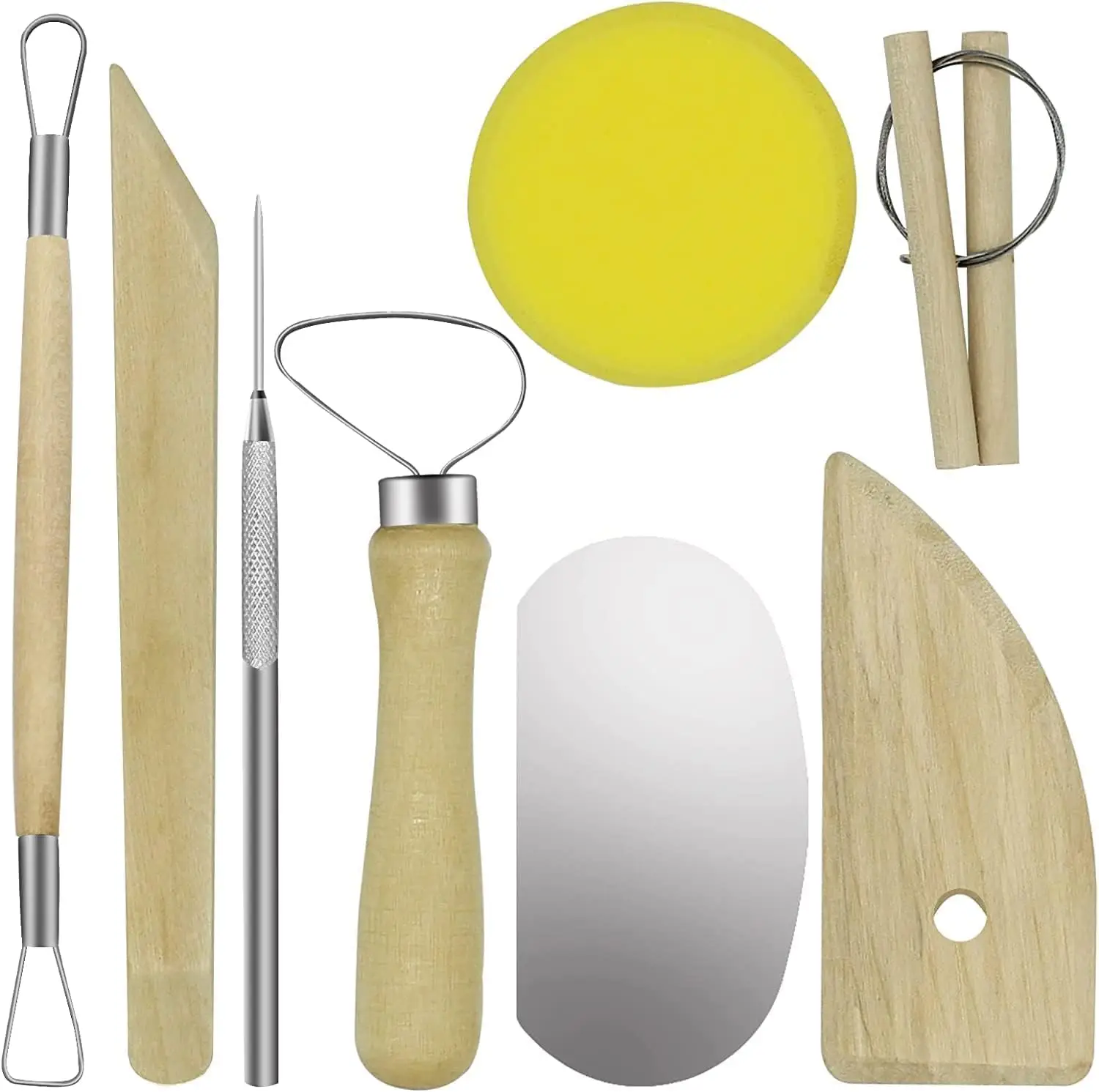 Outils de modélisation en argile 8p, outils en céramique et poterie, coupe-argile polymère, kit complet d'outils, outils de sculpture, fournitures de création artistique