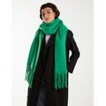 Plain Fluffy Scarf - ONE / GREEN