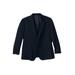 Men's Big & Tall Tipped knit top blazer by KingSize in Black (Size 50)