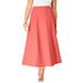 Plus Size Women's Bend Over® A-Line Skirt by Roaman's in Sunset Coral (Size 40 W)