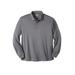 Men's Big & Tall Long Sleeve No Sweat Polo by KingSize in Charcoal (Size XL)