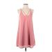 Blue Rain Casual Dress - A-Line Scoop Neck Sleeveless: Pink Print Dresses - Women's Size X-Small