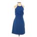 Banana Republic Factory Store Casual Dress: Blue Solid Dresses - Women's Size 0