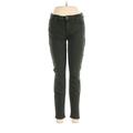 7 For All Mankind Jeans - Super Low Rise: Green Bottoms - Women's Size 31 - Dark Wash