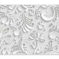 murando Photo Wallpaper 3D 392x280 cm Peel and Stick Self-Adhesive Foil Print Wall Mural White Gray Diamond f-C-0209-a-a