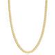 Miabella Solid 18k Gold Over Sterling Silver Italian 3.5mm Diamond Cut Cuban Link Curb Chain Necklace for Women Men, 16"-18"-20"-22"-24"-26"-30" (26)