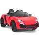 GYMAX Kids Ride on Car, 12V Battery Powered Car with Remote Control, MP3/USB/TF, Music, Lights, Horn, High/Low Speed, Spring Suspension & Slow Start, Children Electric Vehicle for 3+ Years Old (Red)