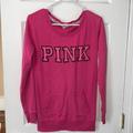 Pink Victoria's Secret Sweaters | Pink Victorias Secret “Pink” Long Sleeve Pullover Sweater Size Xs | Color: Pink | Size: Xs