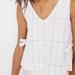 Madewell Tops | Madewell Windowpane Top Adjustable Side Ties Size Medium | Color: White | Size: M