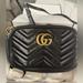 Gucci Bags | Authentic Black Leather Small Gucci Marmont Crossbody Handbag! | Color: Black/Gold | Size: Os